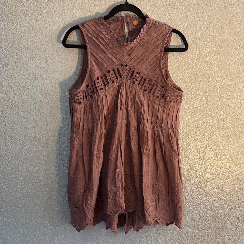 Free People Boho Mauve Top